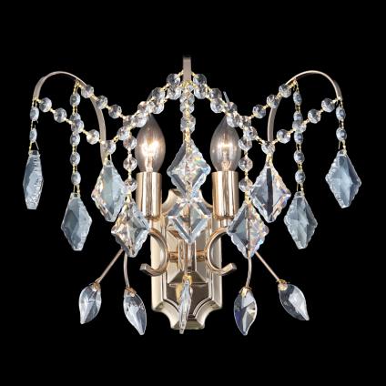 Бра 0443/2W FGD золото/хрусталь 2х60W E14 h200, MIX24